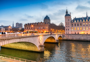 Paris, aerial city skyline