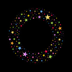 Wreath of Multicolored Stars