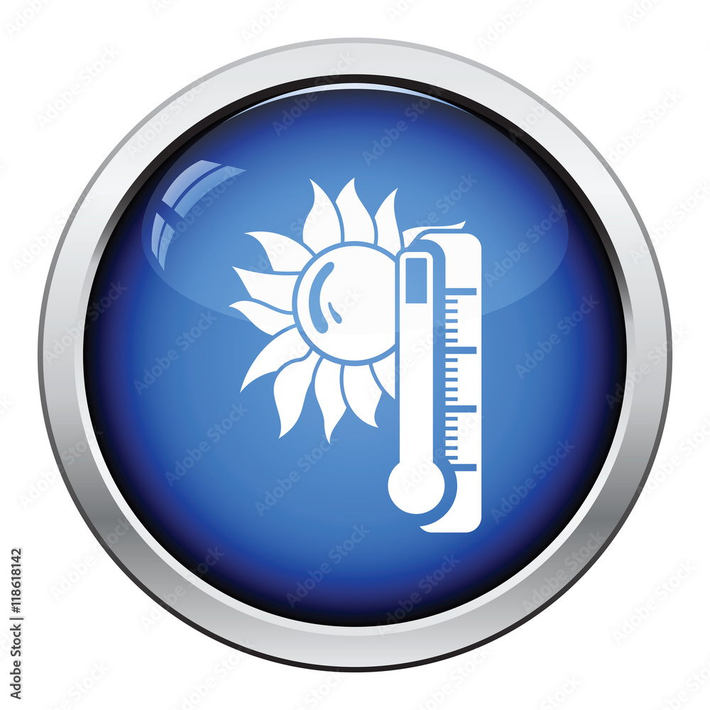 Sticker summer heat icon