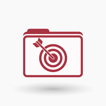 recommend clip art: Isolated  line art  folder icon with a dart board