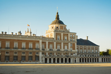 Fototapeta na wymiar South facade of the Palace of Aranjuez