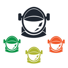 Austronaut helmet icon on the background