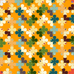 Seamless repeating pattern of abstract flowers.Vector