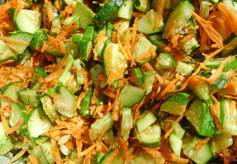 Colorful fresh salad. Natural food texture. Vegetables background.