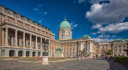 Fototapeta na wymiar Budapest Royal Castle -Courtyard of the Royal Palace in Budapest, Hungary