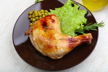 Roasted chicken leg