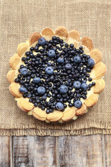 Blueberry tart dessert