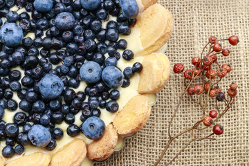 Blueberry tart dessert
