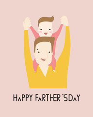 Happy father's day ,vector illustration cartoon