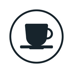 cup and saucer flat icon