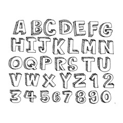 Doodle font  hand draw illustration design