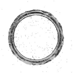 silver splash radial 3d rendering