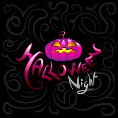 Halloween night logo. vector file