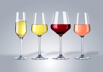 verschieden Weine