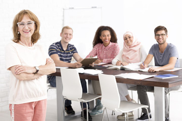 Her mission is to teach foreign people
