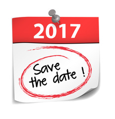 post-it almanach : save the date 2017