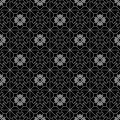 Antique seamless background 435 check square cross geometry line flower
