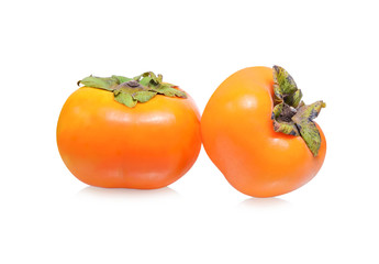 persimmon fruit isolated on white background