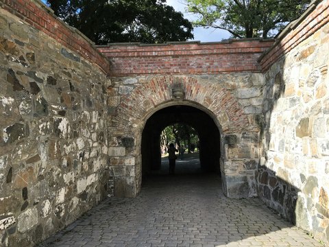 Underpass at Akershus Fortress in Oslo, Norway.