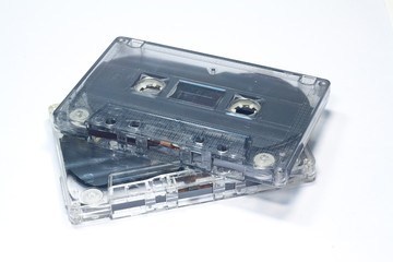 Audio tape cassettes. 
Audio Cassette isolated on white background. 
