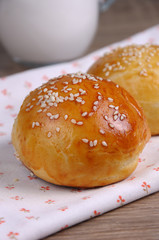 Buns with sesame seeds
