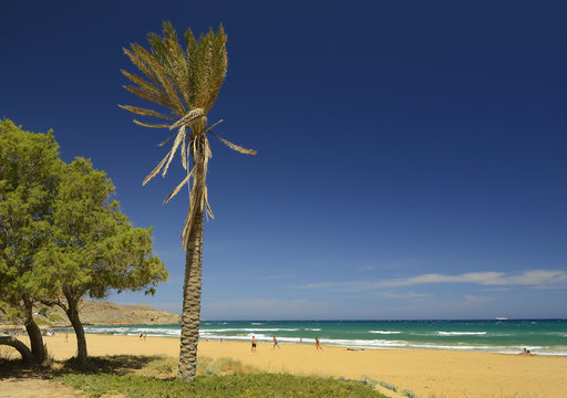 Crete, northeastern coast near Hani Kokkini. Crete is a great tourist and recreation areas in Europe.
