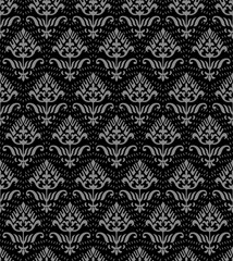 Antique seamless background 505 vintage  dot line curve garden flower
