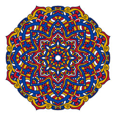 Mandala. Round Ornament Pattern. Vintage decorative elements. Hand drawn background.