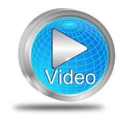 Play Video Button - 3D illustration