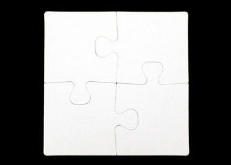Four pieces of puzzle are connected together