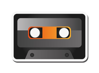 Fototapeta premium flat design audio cassette icon vector illustration