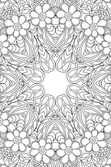 Mandala background. Ethnic decorative elements. Hand drawn . Coloringg book for adults.