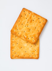 Two crackers isolated