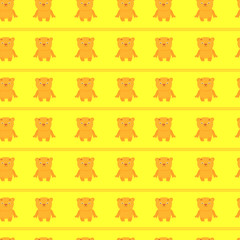 Seamless pattern with teddy bear vector illustration