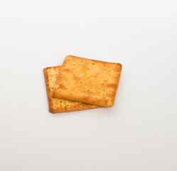 Two crackers isolated