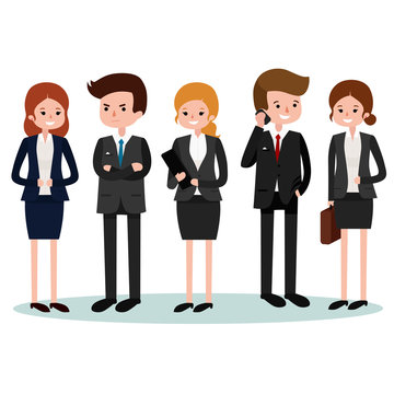 Business people, group of office workers. Business cartoon characters collection.