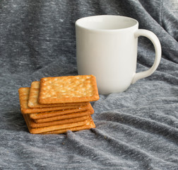 Crackers and cup