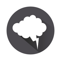 flat design thought bubble icon vector illustration