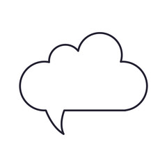 flat design thought bubble icon vector illustration