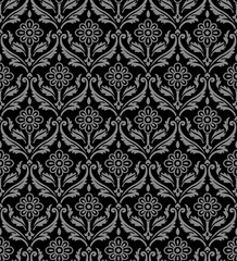 Antique seamless background 521 vintage curve spiral cross leaf flower vine
