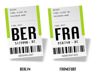 Fototapeta premium Airport tag bags - Germany
