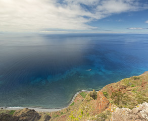View from Cabo Girao cliff, Madeira island, Portugal