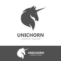 Vector unicorn logo template © Lifeking