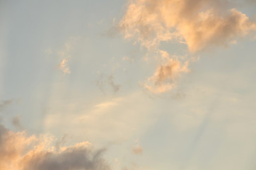 Sunset. Sky and clouds. Beautiful view.