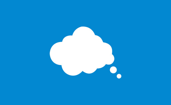 Vector cloud weather icon on flat background