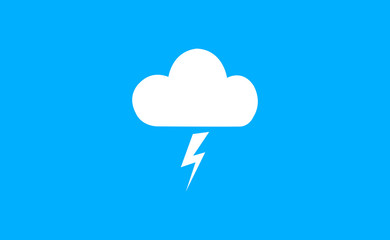 Vector storm weather cloud icon on flat background