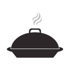 flat design elegant food tray icon vector illustration