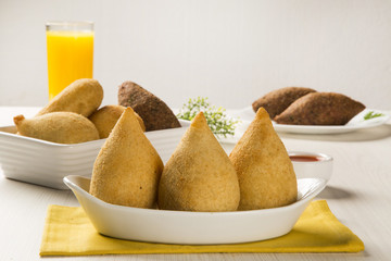 Brazilian deep fried chicken snack, popular at local parties.