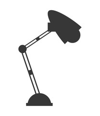 flat design desk lamp icon vector illustration