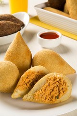 Brazilian deep fried chicken snack, popular at local parties.